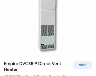 New in Box Empire DVC35IP Direct Vent Heater Gas Furnace $2699