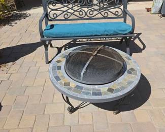 Cozy Bench Warm Fire Pit