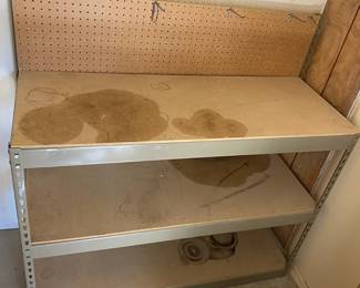 Great Garage Shelf Unit Workspace