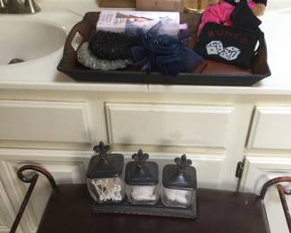 Some Miscellaneous Vintage Items For Powder Room