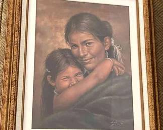 Bill Hampton Native American Mother Child Print 