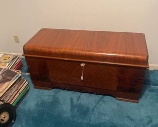 Records - over 300 cedar chest with orig tags 