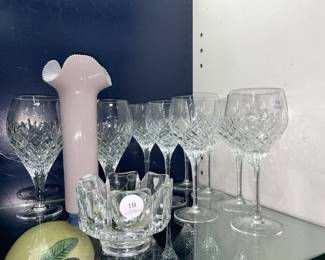 Royal Doulton Crystal Glasses, Orefors and Lenox Vase