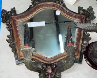Venetian Painted decorated Sconce Mirror Orlando Auction