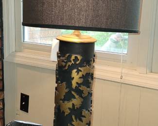 Lamps made from antique wallpaper rolls. Beautiful & unusual