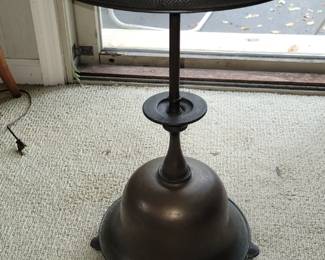 Very heavy bronze, brass or some kind of metal with marble top - really nice