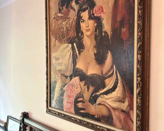 Vintage mid century modern Barbara Weber textured print