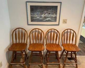 Solid oak Bar Stools