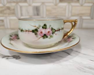 HANDPAINTED AUSTRIAN 19TH CENTURY TEACUP
