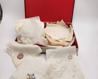 BOX OF ANTIQUE HANKIES
