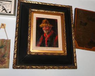 Vintage artwork and wall hangings