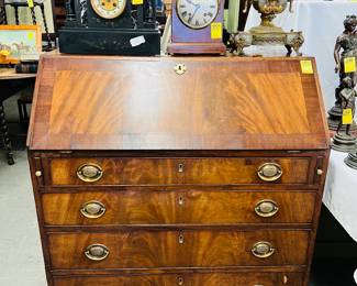 Georgian Mahogany bureau desk with fitted interior.