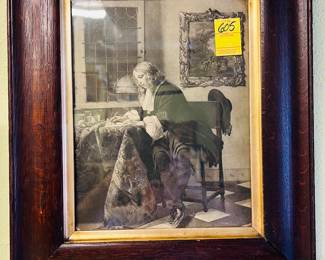 19 th Century engraving in rosewood frame.