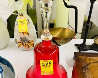 Beautiful Edwardian cranberry bell ca 1905.