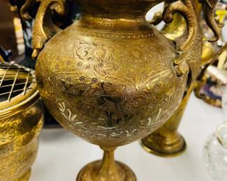 Selection of old Eastern Indian brassware, ca 1935.