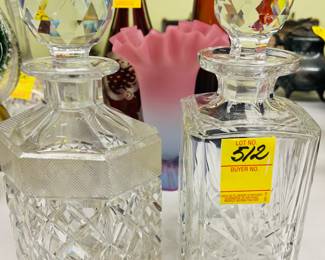 Beautiful cut crystal decanters.
The auction is Sunday September 24 th starting at 1 pm.