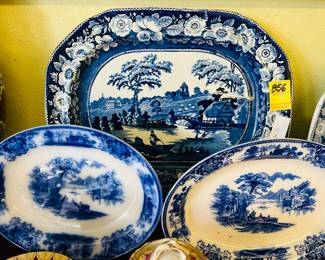Many nice ironstone platters to choose from for your bidding pleasure.