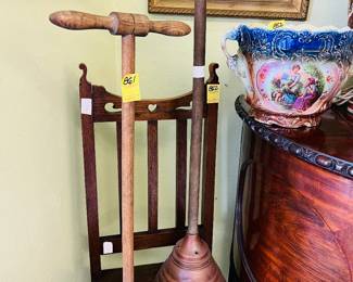 Old copper washing dollies.