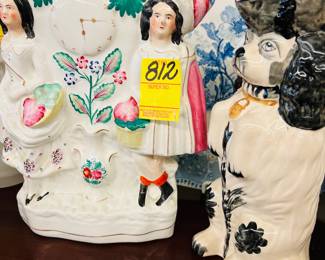 Sever pieces of Staffordshire to choose from.