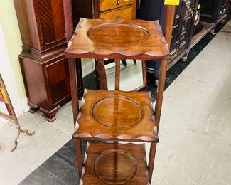 Edwardian folding pie stand.