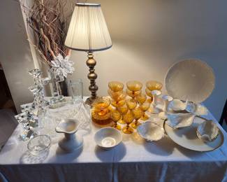 Collection of Glass & Lenox Porcelain China