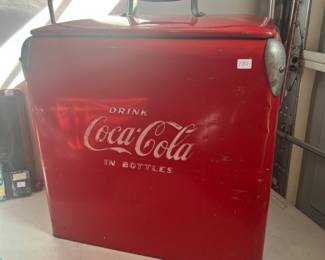 Vintage 1950's Coca-Cola Metal Ice Chest Cooler