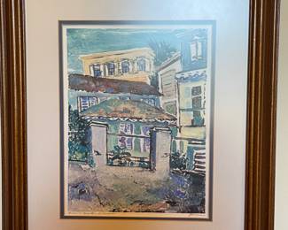 Queen’s Quarter, St. Thomas -Signed Janine Wesselmann-Watercolor