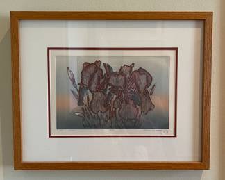 “Three Iris” Signed By Mary Dinkins-Origninal Watercolor