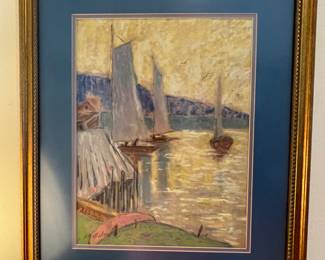 G.H. Baker Original Sailboat Picture