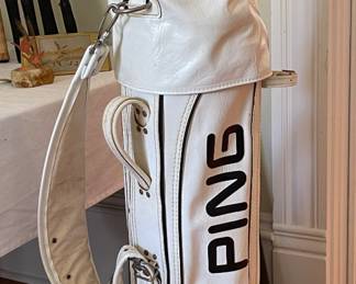 Vintage Ping Golf Bag & Ping Golf Clubs