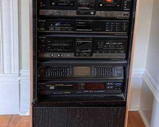 Sony Turntable , Sony Cassette Player, Sony Receiver , Sony CD Player, Sony Graphic Equalizer, Sony Integrated Stereo Amplifier
