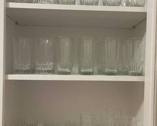 Barware Glasses Including Fostoria Heritage Low & High Ball Bar Glasses 