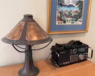 Grundig Satellite 750 FM Stereo/Synthesizer/Receiver, Lamp By Rejuvenation Lamp Fixture Company