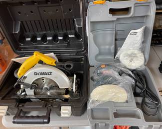 Dewalt Circular Saw, Ryobi Buffer
