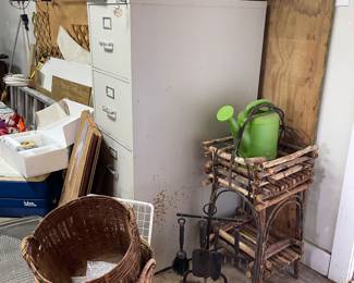 File Cabinet, Baskets, Coolers