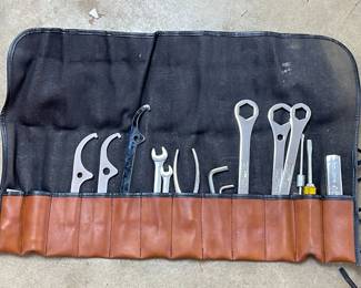 Vintage Harley Davidson Motorcycle Tools in Bag