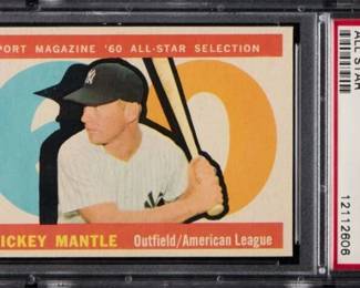 1960 Mickey Mantle All Star Card - PSA 6 - $575.00