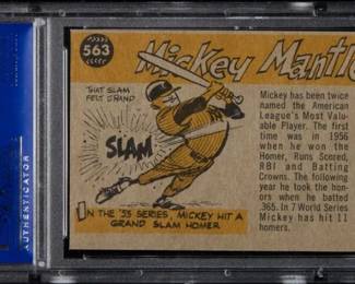 Mickey Mantle 1960 Topps All Star PSA 6 - $575.00