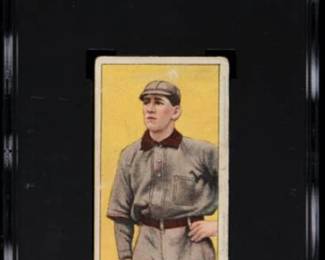 Extremely Rare 1909 T206 Tolstoi back Harry Howell card. This is version with a hand at the waist. SGC has rated only 11 of this versions of this card. Nine are rate lower. This is the second highest rated card at 3.5 and the only higher rated card is a 4.0. - $499.00