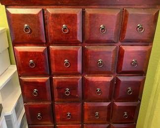 Red Wood Apothecary Dresser