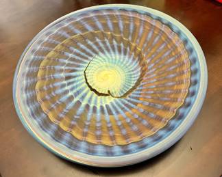 Blown Glass Iridescent Plate