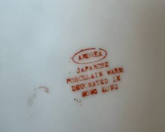 Andrea Japanese Orange/White/Gold Kutani Ginger Jar