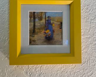 Flower Girl in Holland Small Framed Canvas Print