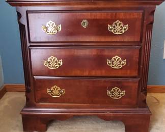 Cherry Chippendale Style Nightstand/Dresser