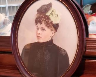 Framed Victorian Lady Photograph