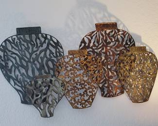 Metal Sculpture/Wall Art of Vases