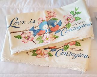 2 Love is Contagious Pillow Cases - Love Birds