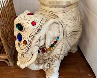 Asian Jeweled Elephant Stool