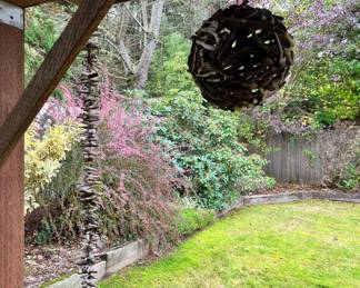 Wood Sphere Hanging Decor