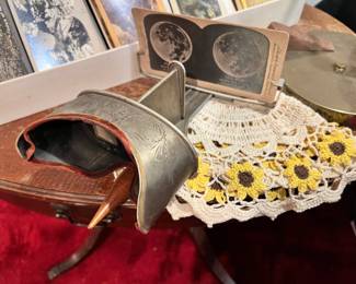 H.C. White Co Stereoscope Viewer and Assortment of View Cards